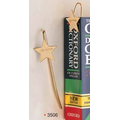 5-3/4"x1/2" Gold Plated Solid Brass Star Bookmark (Screened)